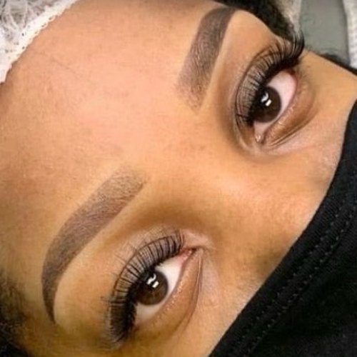 Permanent makeup brows with lash work