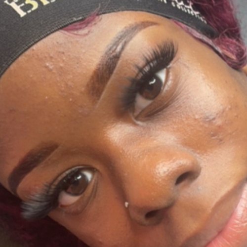Permanent makeup brows with lashes