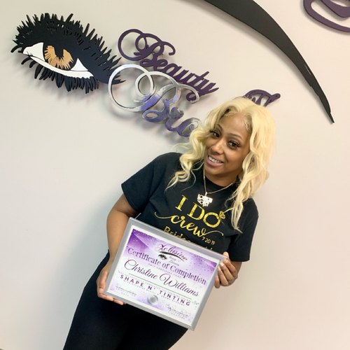 Graduate of the ombré brows training course in Houston